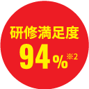 研修満足度94％