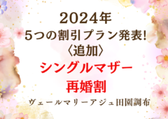 2024年!５つの割引プラン発表！〈追加〉再婚・シングルマザー割