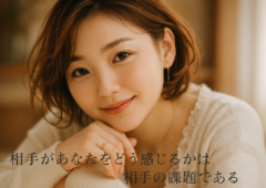 相手があなたをどう感じるかは相手の課題である
