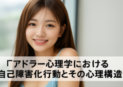 「敗北を避ける自己演出──アドラー心理学における自己障害化行動とその心理構造」